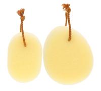 Lurrose 2pcs Body Exfoliating Bath Sponges Set, Oval and Water Drop Shape Skin Scrubber for Shower, Back Scrubber Bathing Accessories for Deep Body Cleaning in Bathroom