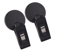Lurrose 2pcs Car Parking Ticket Holder Clips, Black PVC Lightweight Card Clamp for Receipts and Cards, Portable Adhesive Car Clamp for Secure Storage in Vehicle