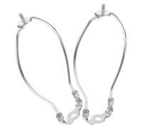 Lurrose 2pcs Chrome Lamp Harp Holder with Horn Design for Table and Floor Lamps Stable Support for Reading Corners Easy Installation