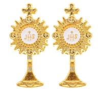 Lurrose 2pcs Cross Lapel Pins Elegant Christian Brooches for Baptism Communion Church Service Stylish Fashion Accessories for Men Women Easy to Attach Eye-catching Design