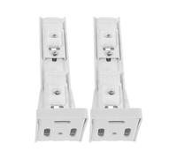 Lurrose 2pcs Curtain Track Wall Mount Brackets Curtain Sliding Track Clips Iron Quick Installation Minimal Friction White Home Improvement Solutions