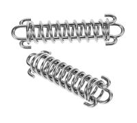 Lurrose 2pcs Dog Leash Shock Absorber Spring Heavy Duty Stainless Steel Bungee Leash Metal Spring Buckle For Large Dogs Outdoor Activities Camping