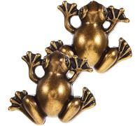 Lurrose 2pcs Door Handle Frog Shape Pull Handle Metal Drawer Pull Copper Zinc Alloy Retro Vintage Elegant Design Easy to Install Wardrobe Door Kitchen Cabinet