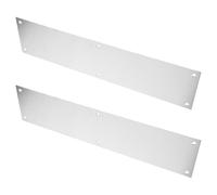 Lurrose 2pcs Door Kickplate Door Impact Plate Stainless Steel Minimal Maintenance Easy-Care Surface Silver with Screws for Homes and Commercial Buildings
