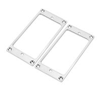 Lurrose 2pcs Electric Guitar Pickup Frame Pickup Mounting Rings Iron Silver Reduce Wear Lightweight Wear-resistant Precision Production