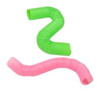 Lurrose 2pcs Expandable Plastic Hamster Tunnel for Small Pets Collapsible Exercise Tube for Hamsters Ferrets Gerbils Bunnies Play Hideout Encouraging Activity and Social Interaction
