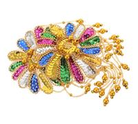 Lurrose 2pcs Floral Shoulder Pads Decorative Epaulettes for Women Glamorous Sophisticated Polyester Plastic Material with Unique Sequin and Tassel Design Versatile Extended Wear