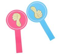 Lurrose 2pcs Foam Thumbs up Thumbs down Paddles with Convenient Handle for Classroom Voting and Student Engagement, Easy to Carry Versatile Usage for Interactive Learning Activities