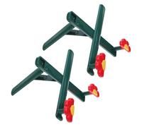 Lurrose 2pcs Foldable Plastic Book Stand Floral Design, Adjustable Recipe and Textbook Holder for Desk, Portable Reading Book Rack for Home and Kitchen Use