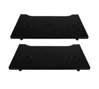 Lurrose 2pcs Foldable Wheelchair Dining Table Tray with Adjustable Height Abs Material Lap Desk for Adults, for Eating and Laptop Use, Black Wheelchair Accessory