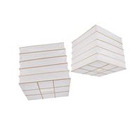 Lurrose 2pcs Foldable White Paper Lampshade Square Origami Lantern Light Cover for Ceiling Bedside Desk Wall Floor Lamp Modern Handmade Decorative