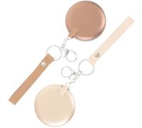 Lurrose 2pcs Folding Mini Cosmetics Mirror Double-sided round Metal Compact Makeup Mirror with High Definition and Good Gloss for Social Gatherings and Daily Life