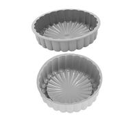 Lurrose 2pcs Food-Grade Silicone Round Baking Pan Cake Moulds with Fluted Edges Heat Resistant Up to C Non-Stick Tart and Cheesecake Pans for Versatile Dessert Baking