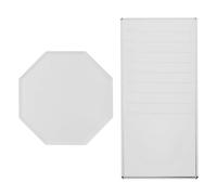 Lurrose 2pcs Glass Eyelash Extension Holder Pads with Octagonal and Long Crystal Designs, Reusable Eyelash Extension Tools for Professional Lash Application and Adhesive Support