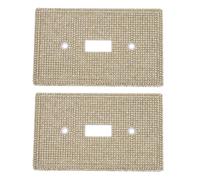 Lurrose 2pcs Golden Rhinestone Light Switch Cover, Sparkly Single Toggle Wall Plate Decorative Bling for Bedroom and Living Room, Glitter Decorative Light Plate Accessories