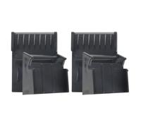 Lurrose 2pcs Hair Clipper Guard Replacement, Black Professional Clipper Guide Combs, Broken Hair End Trimming Attachment for Barber Salon Styling