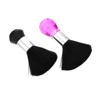 Lurrose 2pcs Hairdressing Neck Duster Brush for Haircut and Shaving, Plastic and Nylon Material, Quickly Sweep Broken Hair, Easy to Clean Hairdressing Brush for Salon Use