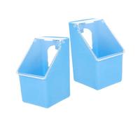 Lurrose 2Pcs Hangable Pigeon Feeding Basin Food Dispenser with Capacity Plastic for Bird Cages Easy to Install Multi-functional Feeder Bowls for Parrots and Small Birds