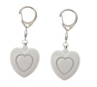 Lurrose 2pcs Heart Shaped Personal Alarm Keychain with LED Light for Women Compact Security Device with Loud Siren Easy to Use for Night Running Hiking Camping and Outdoor Safety