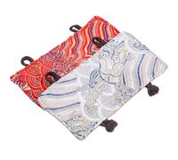 Lurrose 2pcs Heat-Resistant Tea Kettle Handle Covers with Dragon Pattern Fabric, Insulated Pot Handle Sleeves for Copper, Iron, Silver Teapots, Anti-Scald Protective Cushions with Khaki