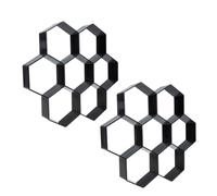 Lurrose 2pcs Hexagonal Plastic Garden Paving Mold DIY Path Maker Concrete Stepping Stone Mold for Backyard Patio Lawn Walkway Cement Pavement Moulds