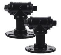 Lurrose 2pcs Industrial Style Iron Pipe Cabinet Door Pull Handles, Vintage Loft Water Pipe Drawer Knobs for Wardrobe and Furniture, Rustic Metal Cupboard Handles for Home