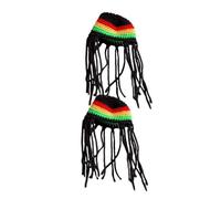 Lurrose 2pcs Knitted Small Pet Hat for Dogs and Cats Breathable Polyester Halloween Costume Headwear Festive Puppy Cap for Birthday Party Christmas Accessory