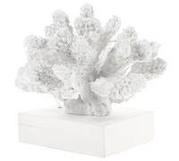 Lurrose 2pcs LED Coral Statue Resin Desktop Decor with Realistic Design Glowing Effect White Eye-catching Home Decorations Ornament with Delicate Details