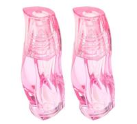 Lurrose 2pcs Lip Gloss Tube, Liquid Lipstick Container, 3ml Petg Pink Twist Shape, Empty Refillable Tube for DIY Makeup Collection