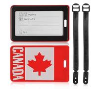 Lurrose 2pcs Luggage Travel Tags Canada Flag Suitcase Boarding Tag Accessory for Bus Card Holder