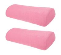 Lurrose 2pcs Manicure Handrest Semi-circular Hand Cushion for Nail Salon and Manicure Table, Soft Fabric Delicate Knit Surface, High Resilience and Easy to Clean Nail Art Table Holder Pad