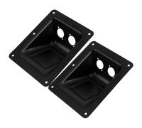 Lurrose 2pcs Metal Loudspeaker Junction Box for Speaker Cables Wire Entry Guard, Iron Construction, Stable Terminals, for Touring Pa Systems and Outdoor Concerts Cable Management