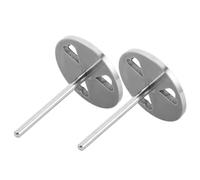 Lurrose 2pcs Metal Nail Drill Bits for Foot Cuticle Removal Flat Nail Bit Accessory for Dead Skin Cleaning Professional Manicure Pedicure Tool for Home and Salon Use