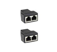 Lurrose 2pcs Network Splitter Adapter Practical Network Connector for Household Use High-speed Ethernet Cable Connector Useful Adapter for Internet Cable Splitter