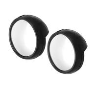 Lurrose 2pcs Office Desk Rear-view Mirrors for Computer Screens Black Cubicle Rearview Mirrors with Wide-angle Viewing for Personal Safety and Situational Awareness