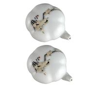Lurrose 2pcs Painting and Calligraphy Water Container Porcelain Ink Bottle for Calligraphy Ceramic Ink for Brush Pens Chinese Art Keeper