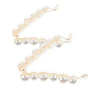 Lurrose 2pcs Pearl Beaded Banana Hair Clips for Thick and Fine Hair Large Acrylic Claw Clips with Pearl Decoration Korean Style for Women