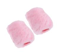 Lurrose 2pcs Pink Plush Microphone Windshield Covers Compatible for Sennheiser Mk4 and Mk8 Microphones Dustproof Easy to Carry Artificial Wool Protectors for Home and News Interviews