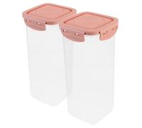 Lurrose 2pcs Plastic Bread Box Airtight Lid Yogurt Cups Bread Storage Container for Kitchen Counter for Storing Flour Sandwiches and Cereal