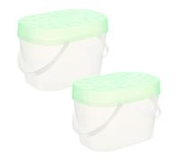 Lurrose 2pcs Portable Hamster Reptile Cages Outdoor Cases for Small Pets like Turtle Hamster Lightweight Handheld Pet Carriers for Travel and Exercise