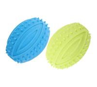 Lurrose 2pcs Puppy Rubber Balls Dog Ball Squeaky Attracts Dog's Interest Weight Management Sturdy Rubber Indoor Playing Pet Puppy Chew