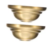 Lurrose 2pcs Pure Brass Ceiling Canopy Plate for Pendant Lamp with Large Retro British Hat Design Decorative Light Fixture Base for Living and Dining Area Lighting