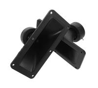 Lurrose 2pcs Rectangular Horn Tweeter Set for Stage Speaker Accessories Lightweight Plastic Piezoelectric Speaker Tweeters with Mounting Audio for Loudspeaker Car and Stage Use
