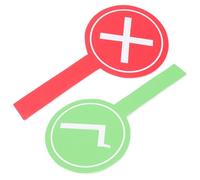 Lurrose 2Pcs Reusable Answer Paddle Boards Classroom Voting Paddles with Red Cross Green Check for Teacher Assessment and Interactive Game Supplies
