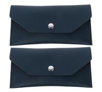 Lurrose 2pcs Reusable Cash Wallet for Notes in Elegant Green Pu Material, Budgeting Envelope Wallets for Travel and Airport Security, Money Organizer for Busy Individuals and Travelers