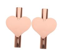 Lurrose 2pcs Rose Gold Heart-shaped Iron Wall Vases for Flowers Nordic Luxury Wall-mounted Flower Tubes No-drill Decorative Containers for Wedding Party and Home Decor