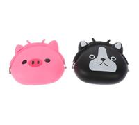 Lurrose 2pcs Silicone Coin Purses with Lovely Shapes and Smooth Surface, Chic and Stylish Change Pouches as Gift for Women