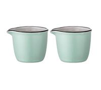 Lurrose 2pcs Small Ceramic Milk Jug Green, Coffee Cream Sauce Cup Mini Dessert Cups Gravy Boat for Coffee Shop and Home