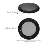 Lurrose 2pcs Speaker Grills Cover: Metal Mesh Grill Horn Guard Protector Cover Replacement With Mounting Screws For Car Audio 6.64 X 6.64 Inch Black