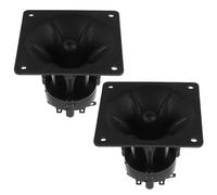Lurrose 2pcs Square Speaker Tweeter Replacement 85x85mm Plastic and Alloy and Natural Treble for Portable Sound System and Outdoor Activities